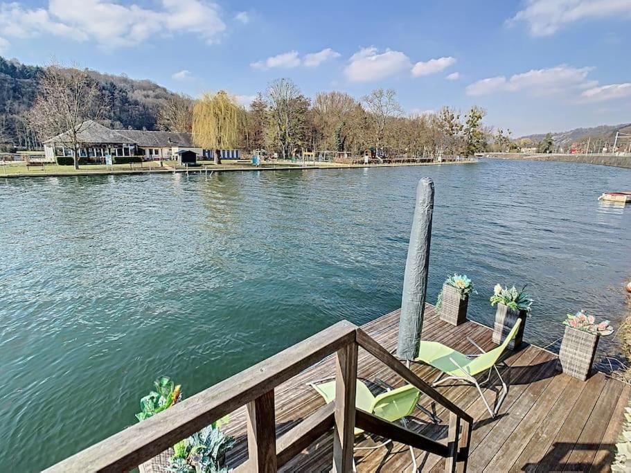 Vue Sur Meuse Avec Jacuzzi Et Sauna Exterieur. Yvoir Εξωτερικό φωτογραφία