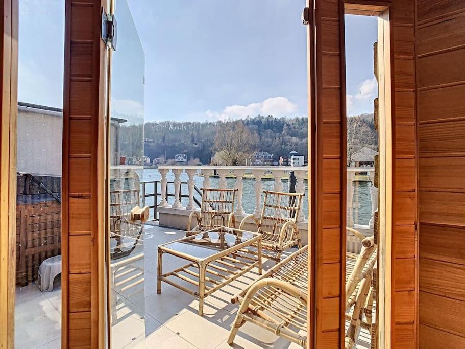 Vue Sur Meuse Avec Jacuzzi Et Sauna Exterieur. Yvoir Εξωτερικό φωτογραφία